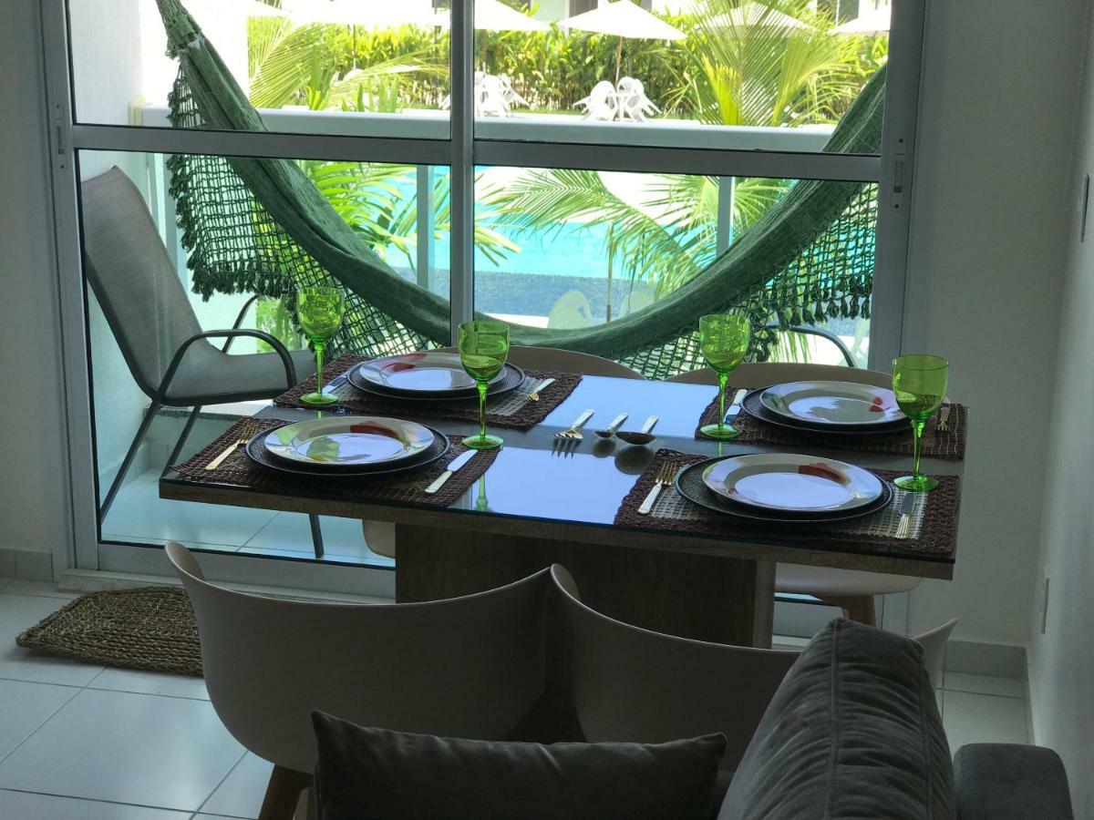 Flat Excelente Em Porto De Galinhas Palm Village Acqua Frente Para As Piscinas Exterior foto